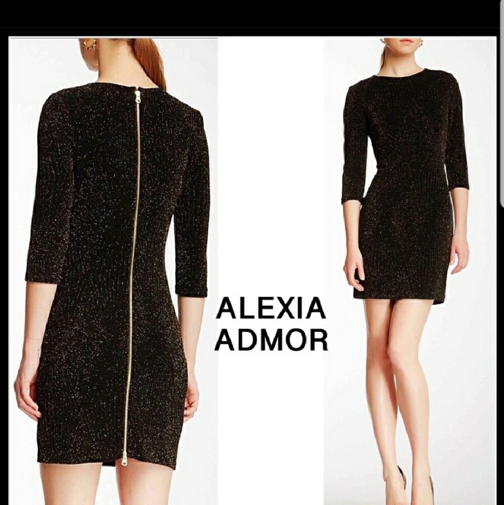 Alexia Admor metallic embellished cocktail dress